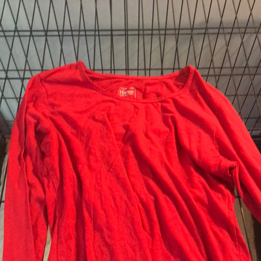 Red long sleeve shirt
